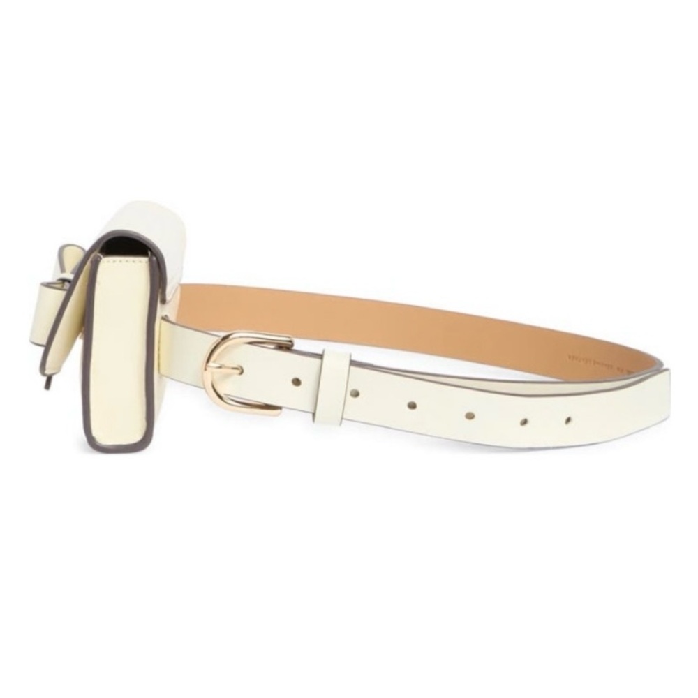 NWT Kate Spade Leather Cream Belt Bag with Bow Detail - Picture 2 of 9